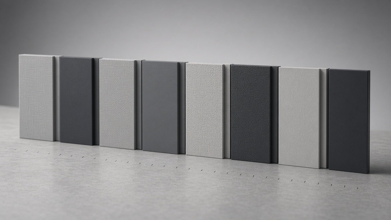 A line of modular panels, some still sitting out of register